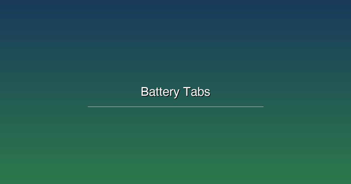 Corrosion Resistance in Battery Tab Materials