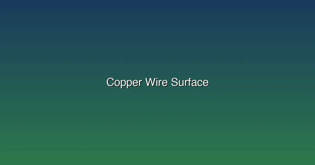 Copper Strip - Surface quality